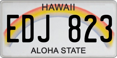 HI license plate EDJ823