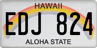 HI license plate EDJ824
