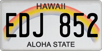 HI license plate EDJ852