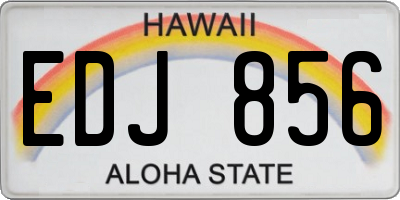 HI license plate EDJ856