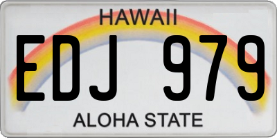 HI license plate EDJ979