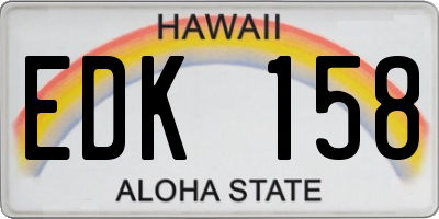 HI license plate EDK158