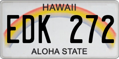 HI license plate EDK272