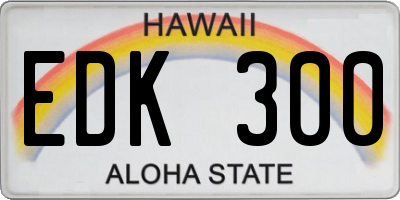 HI license plate EDK300