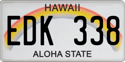 HI license plate EDK338