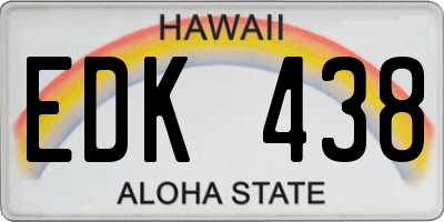 HI license plate EDK438