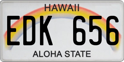 HI license plate EDK656