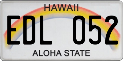 HI license plate EDL052