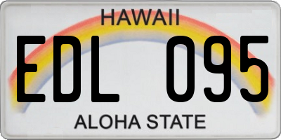 HI license plate EDL095