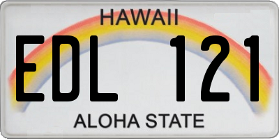 HI license plate EDL121