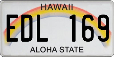 HI license plate EDL169