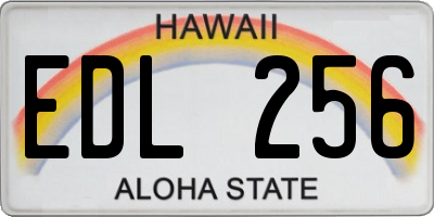 HI license plate EDL256