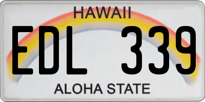 HI license plate EDL339
