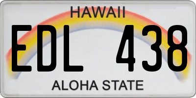 HI license plate EDL438