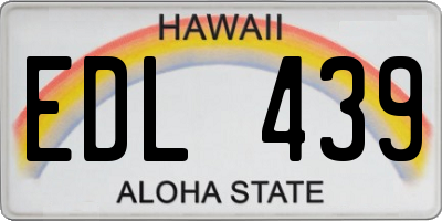 HI license plate EDL439