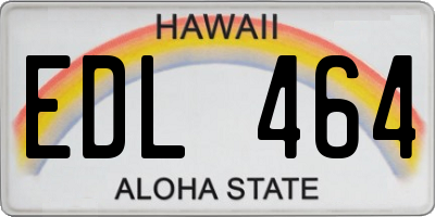 HI license plate EDL464