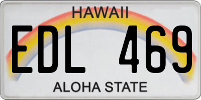 HI license plate EDL469