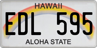 HI license plate EDL595