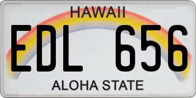 HI license plate EDL656
