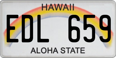 HI license plate EDL659