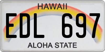 HI license plate EDL697