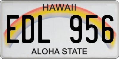 HI license plate EDL956