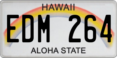 HI license plate EDM264