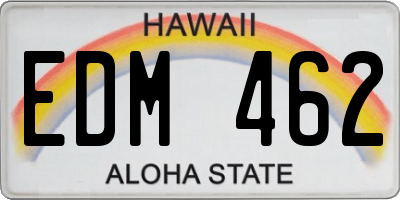 HI license plate EDM462