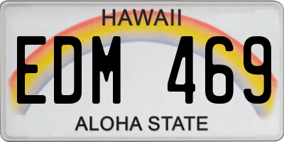 HI license plate EDM469