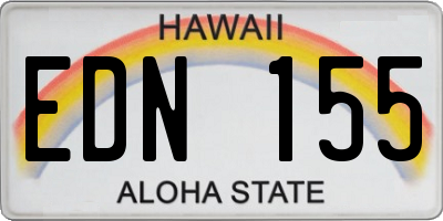 HI license plate EDN155