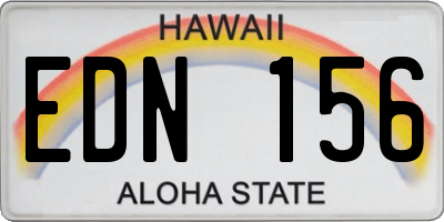HI license plate EDN156