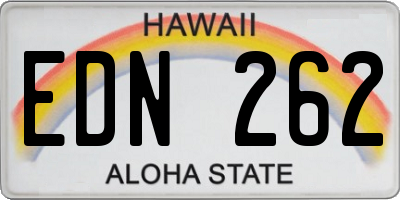 HI license plate EDN262