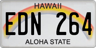 HI license plate EDN264