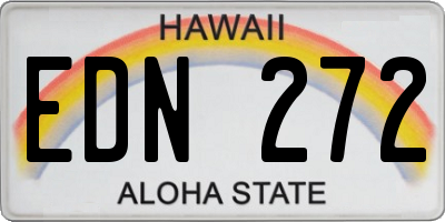 HI license plate EDN272