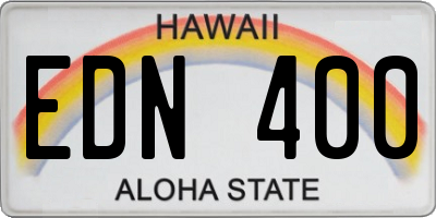 HI license plate EDN400