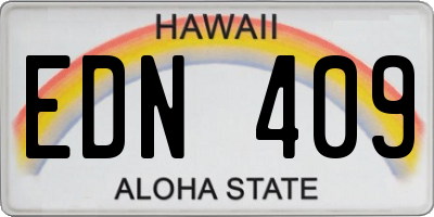 HI license plate EDN409