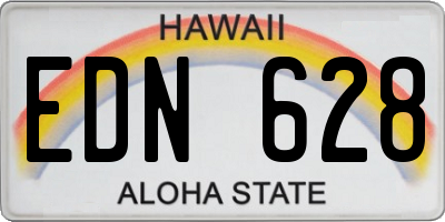 HI license plate EDN628