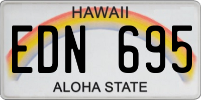 HI license plate EDN695