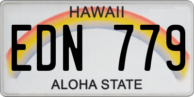 HI license plate EDN779