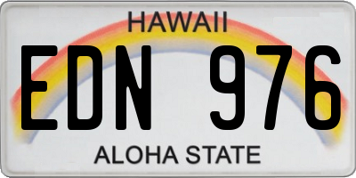 HI license plate EDN976