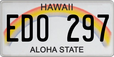 HI license plate EDO297