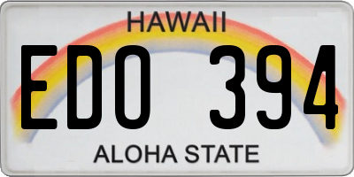 HI license plate EDO394