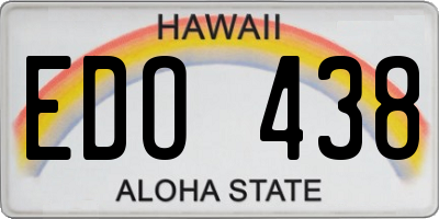 HI license plate EDO438