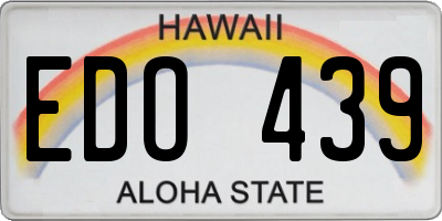 HI license plate EDO439