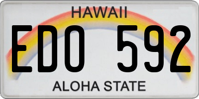 HI license plate EDO592
