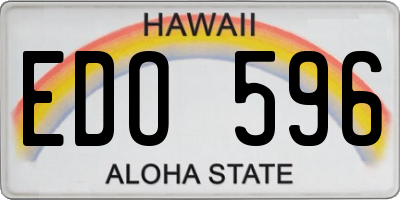 HI license plate EDO596