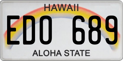 HI license plate EDO689