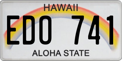 HI license plate EDO741