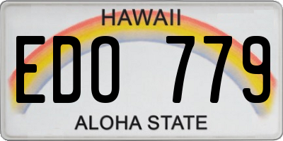 HI license plate EDO779