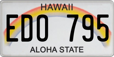 HI license plate EDO795